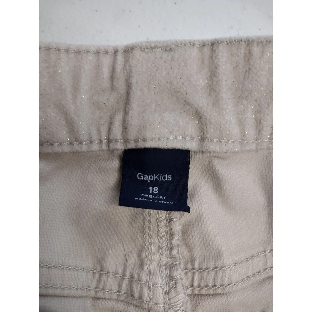 Gap Kids Girls Glitter Skinny Pants Beige Size 18 Regular‎